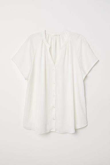 H & M - Camicetta Con Scollo A V - Bianco