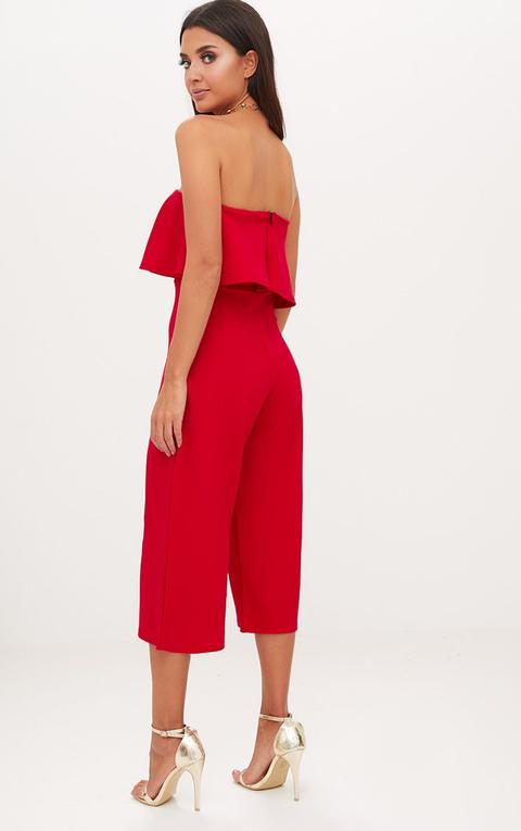 red bardot jumpsuit