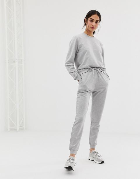 Asos Design Ultimate - Tuta Con Felpa / Joggers Slim Con Laccetti - Grigio