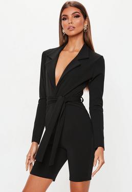 Combishort Noir Type Blazer
