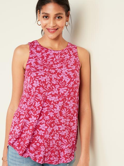 old navy luxe printed swing tank