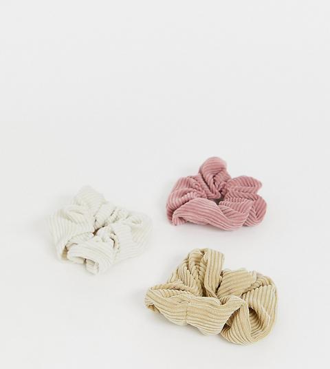 My Accessories London Exclusive Cord Scrunchie 3 Pack-multi