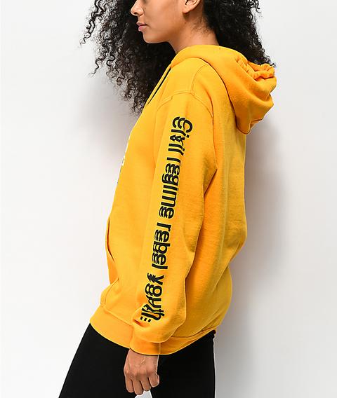 Yellow cheap hoodie zumiez