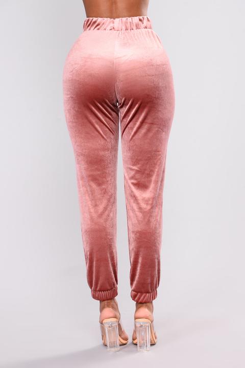 velvet jogger pants