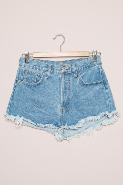 Adrian Bouquet Embroidery Denim Shorts