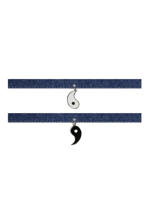 Set Di Collarini Denim Yin And Yang