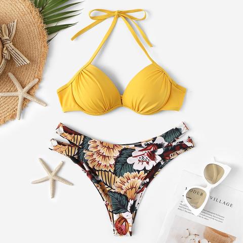 shein floral bikini