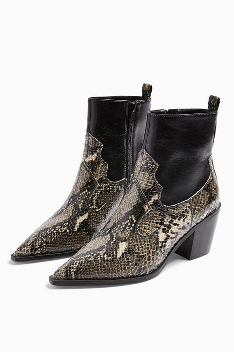 Womens Bliss Western Boots - Black, Black