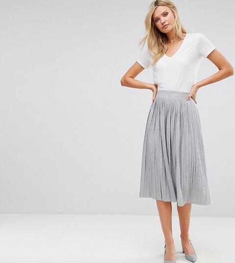 Falda Midi Plisada De Vero Moda Tall