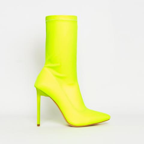 neon yellow boots