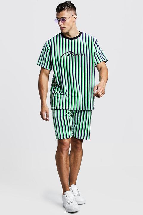 mens velour short set