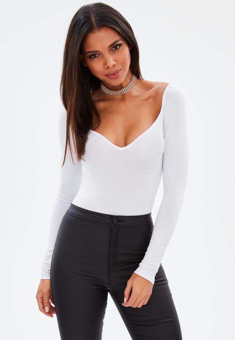 white sweetheart bodysuit