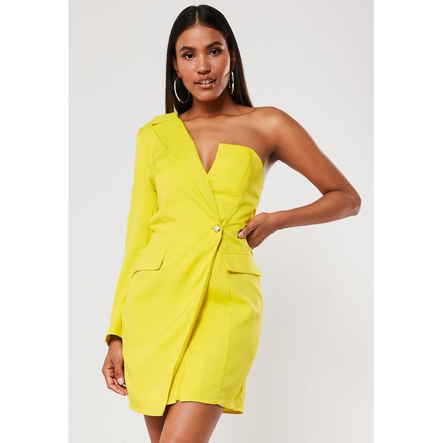 yellow blazer dress