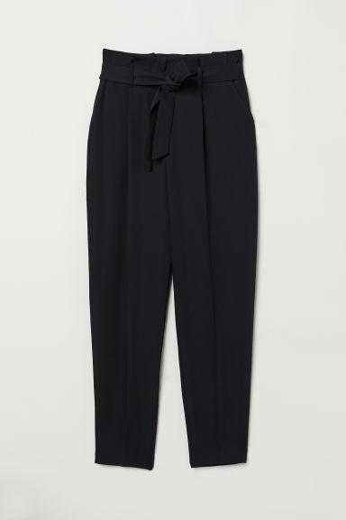 H & M - Pantaloni Vita A Sacchetto - Nero