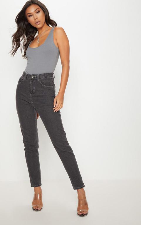 Charcoal Mom Jeans