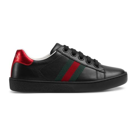 Sneaker Ace Bassa In Pelle Con Dettaglio Web