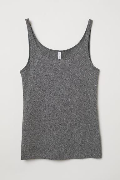 H & M - Camiseta De Tirantes En Punto - Negro