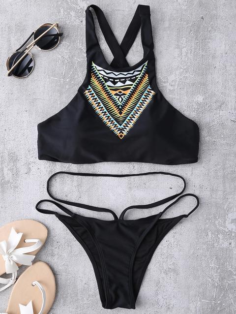 Fasciato Stampato Bikini