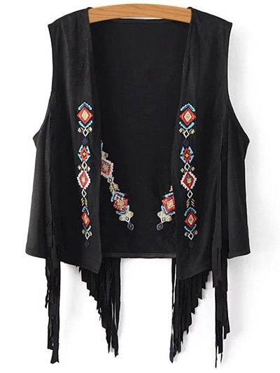 Fringed Short Suede Waistcoat