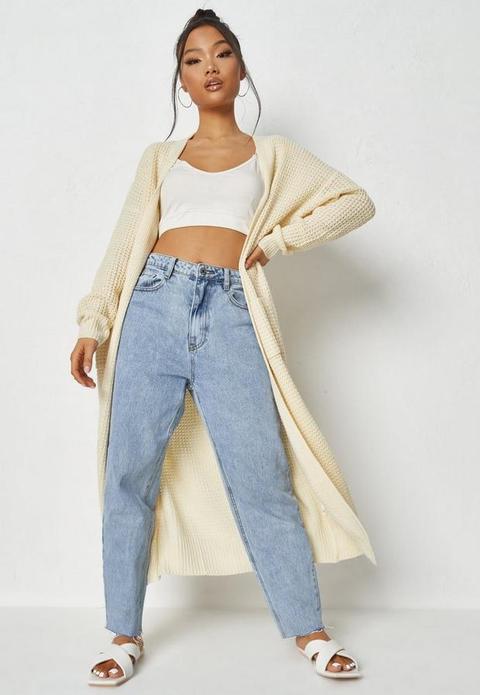 Petite Cream Maxi Knit Cardigan, Cream