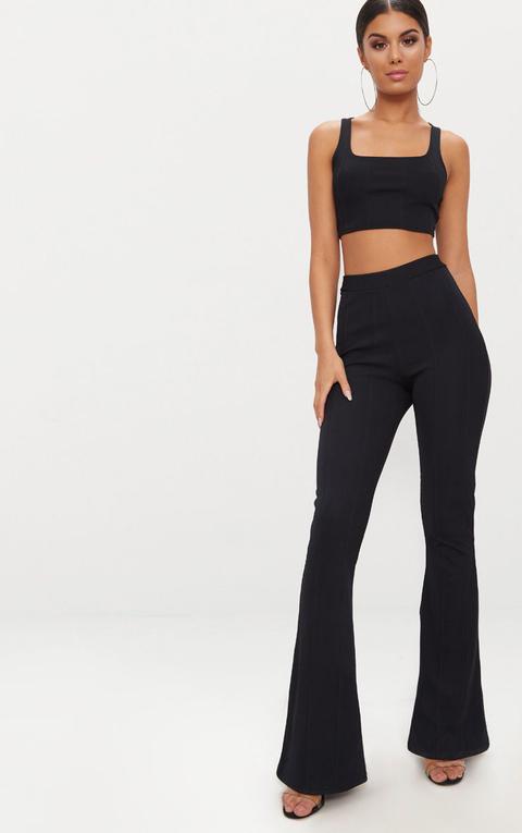 Black Bandage Flared Trouser