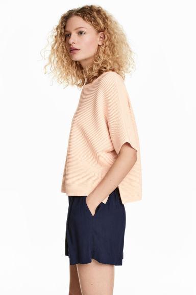 Textured Short-sleeved Jumper