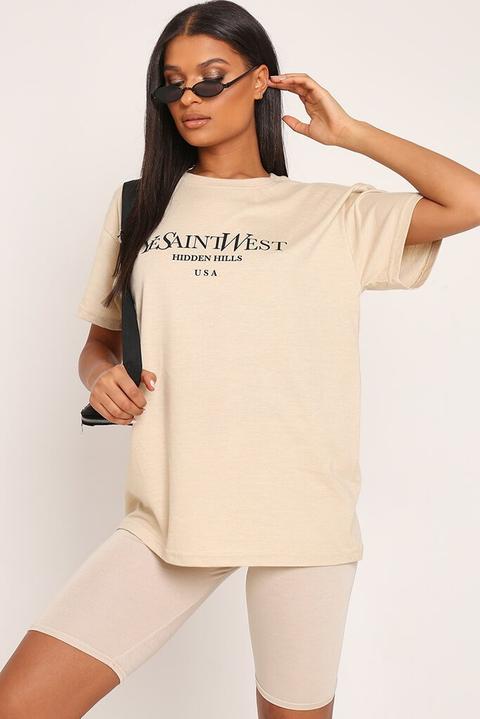 Sand Ye Saint Slogan Oversized T