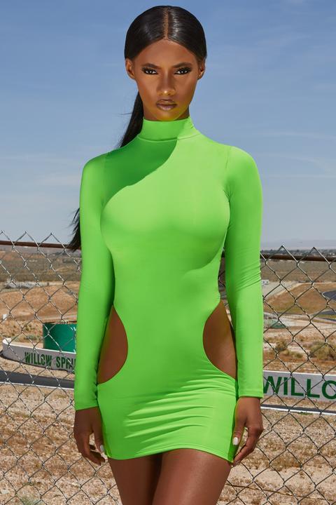 oh polly lime green dress