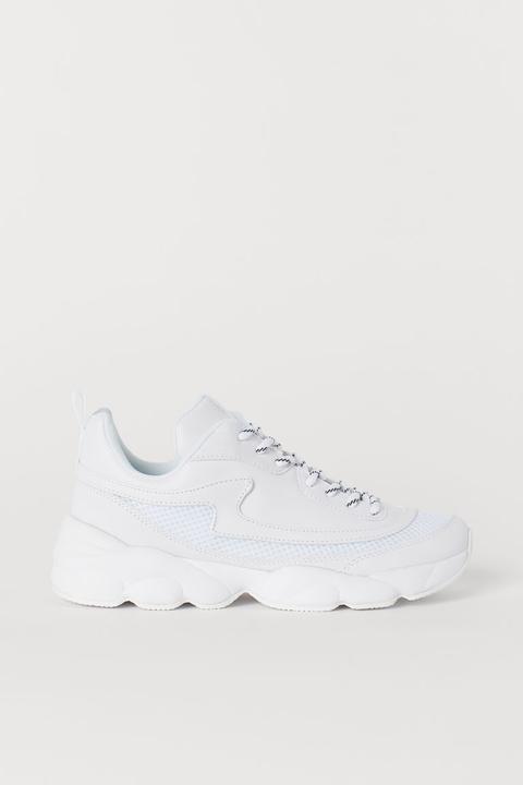 Sneaker Aus Mesh - White - Damen