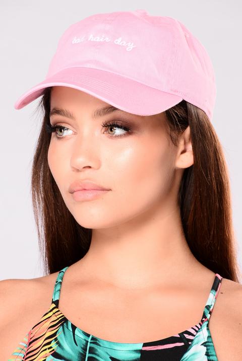 Bad Hair Day Cap - Pink/white