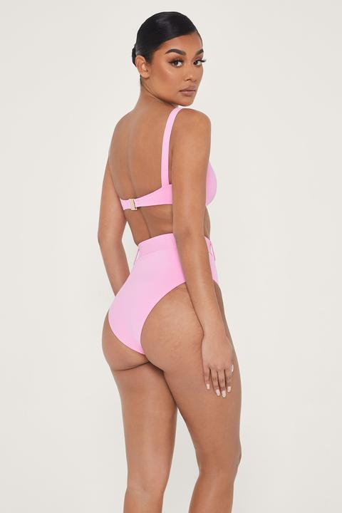 Hadley Diamante High Waisted Bottoms - Pink