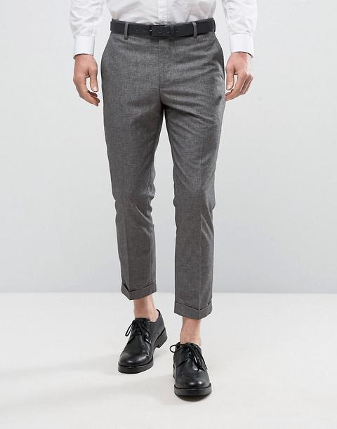 New Look - Pantaloni Eleganti Alla Caviglia Grigi - Grigio