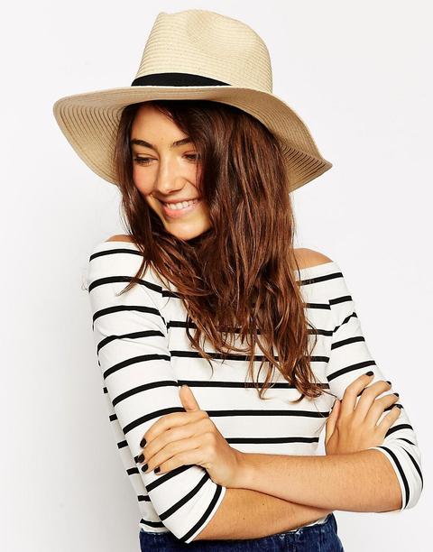 Sombrero Fedora De Paja De Asos