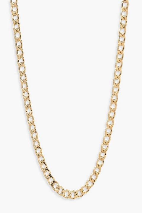 Womens Simple Curb Chain Layering Necklace - Gold - One Size, Gold