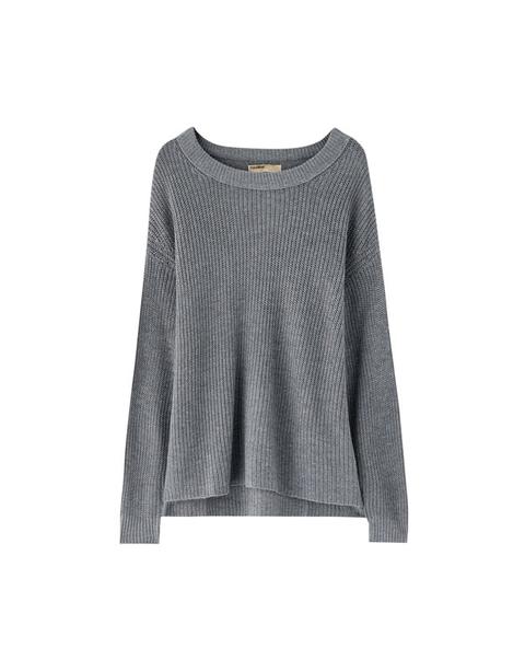 Pullover In Maglia Quadrato