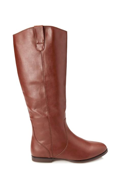 Faux Leather Riding Boots