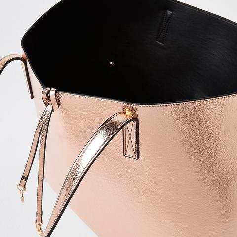 River island rose gold beach bag hot sale