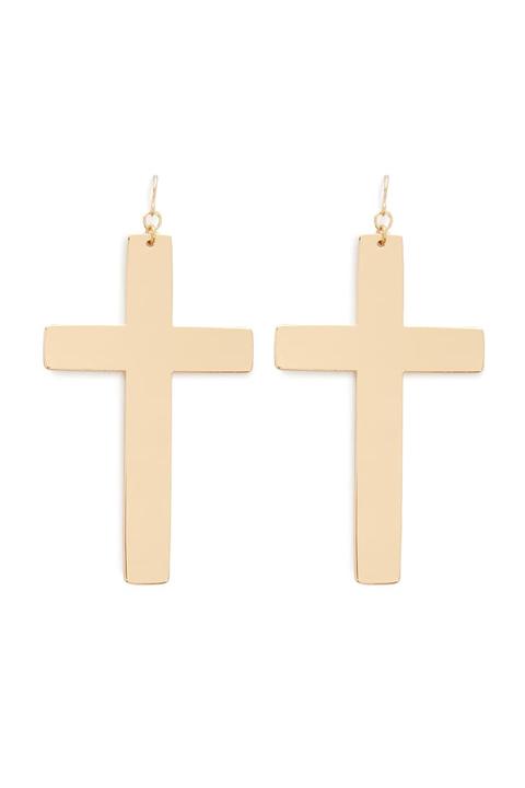 Pendientes Cruz Oversize