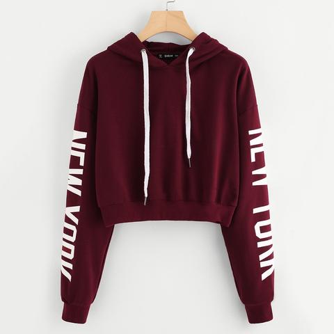 Sudadera Con Capucha Y Texto Impreso