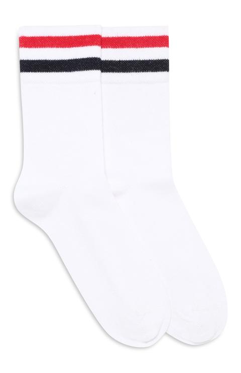 White Varsity Socks