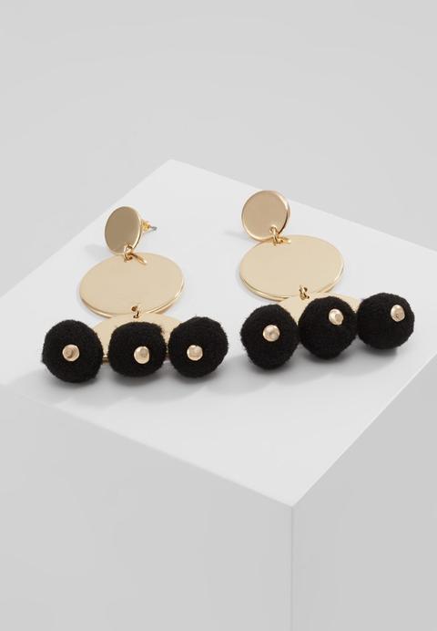 Miss Selfridge Pom Pom Orecchini Black