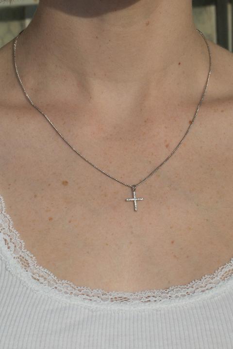 Copper Cross Charm Necklace | Brandy Melville Womens Jewelry - The Wooden  Nest