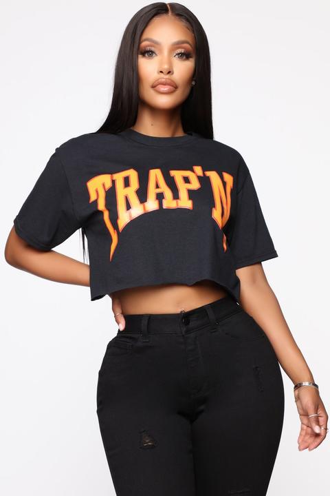 Trap Crop Top - Black