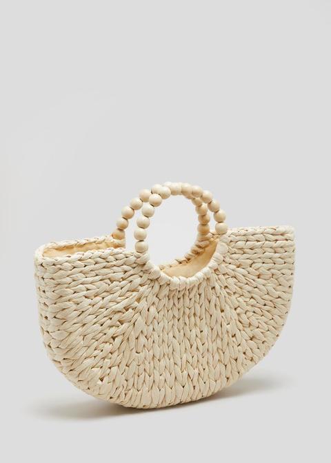 Moon Straw Basket Bag