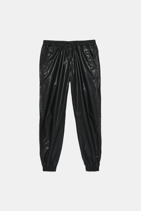 Pantaloni Zw Premium Jogger Faux Leather