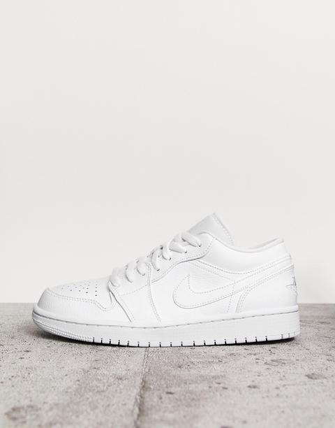 nike air jordan 1 low trainers in white