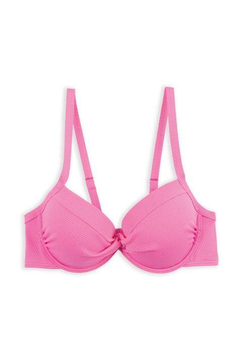 Womens Next Pink Texture Shape Enhancing Bikini Top