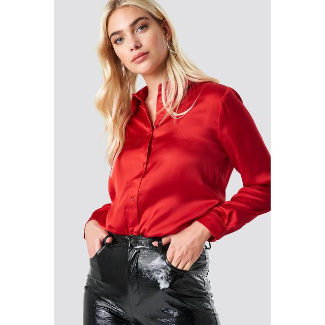 satin shirt with skirt