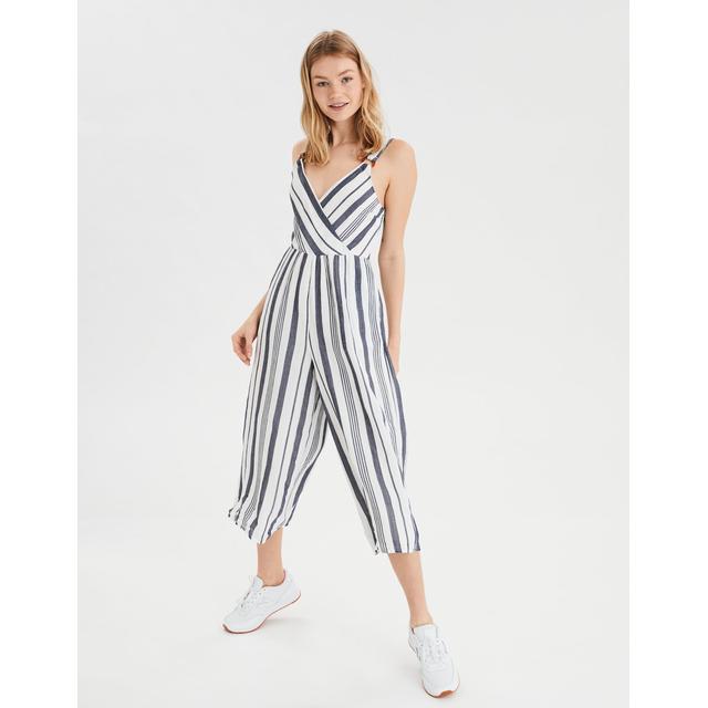 american eagle striped jumpsuit