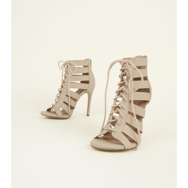 new look cream heels